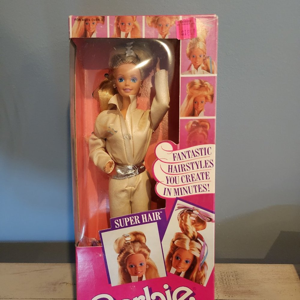 Vintage 1986 Super Hair Barbie NIB